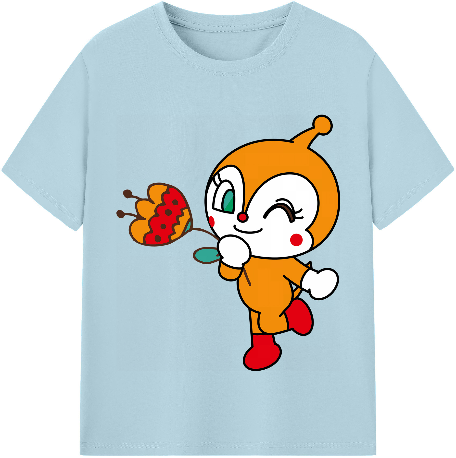 （画像用） アンパンマン Anpanman 綿100％半袖Tシャツ（フロントプリント）